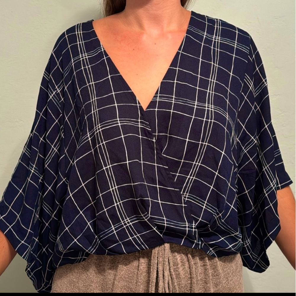 Blue women’s blouse forever 21 size extra small